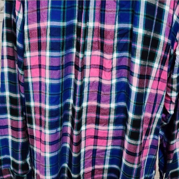 Lane Bryant pink and blue plaid high low tunic Shirt plus size 24 new!!! - Picture 4 of 12